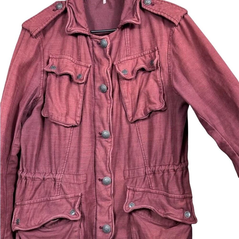 FREE PEOPLE Not Your Brothers Surplus Jacket Size Medium
Vintage Wash Burgundy - Picture 2 of 11